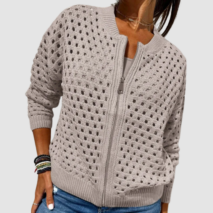 Faelina | Premium Knitted Hole Cardigan