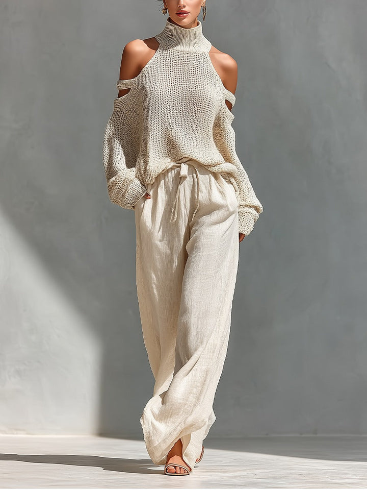 Delia | Cold-Shoulder Two-Piece Set
