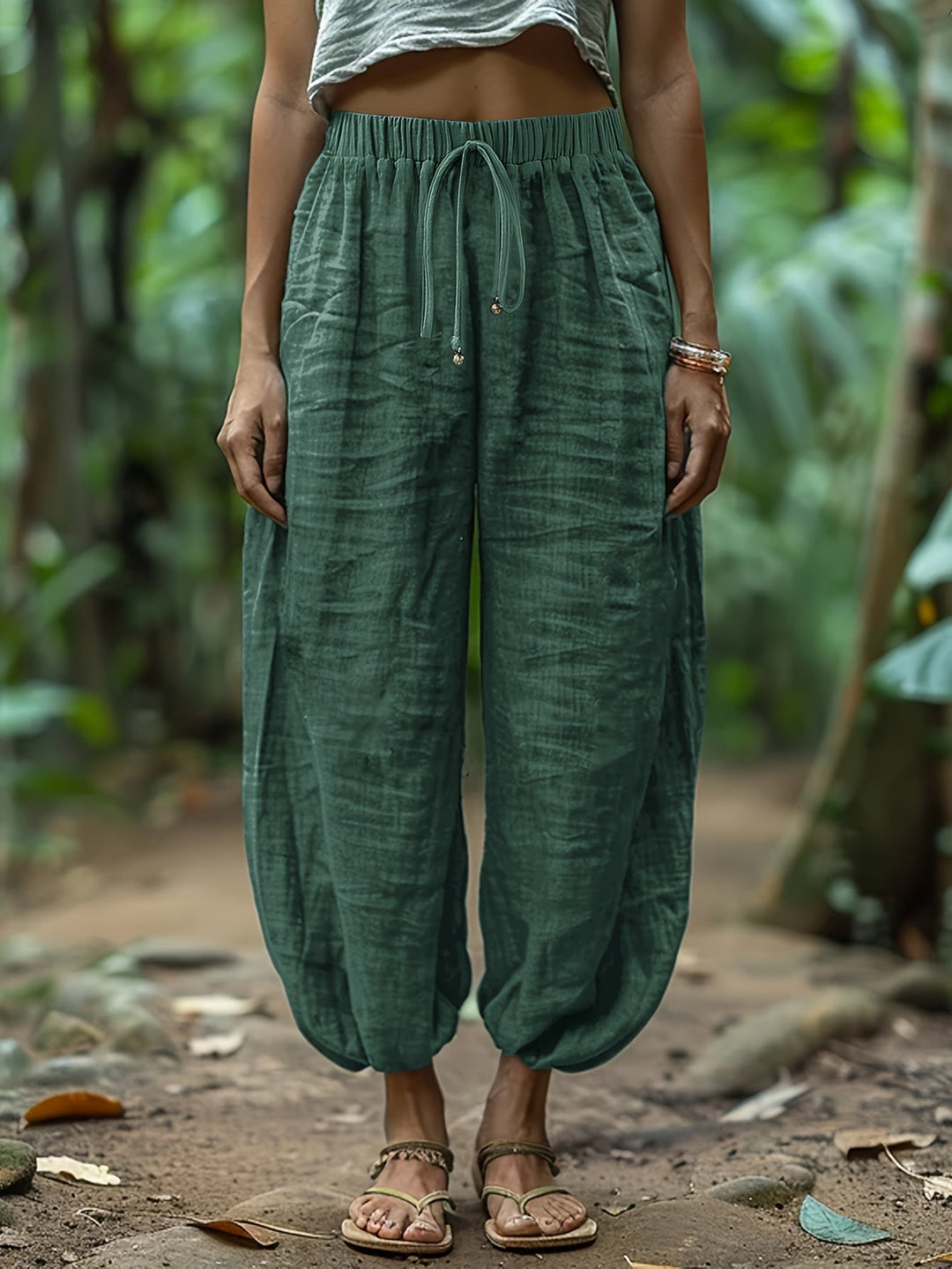 Maya | Relaxed Drawstring Harem Trousers