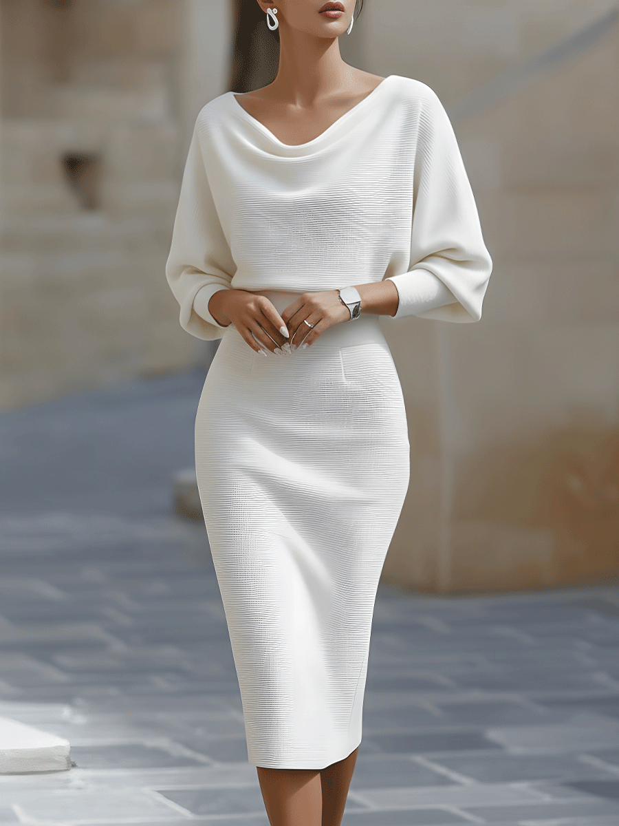 Zadie | Elegant Round Neck Midi Dress