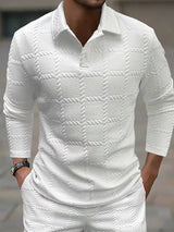 Lorcan | Classic Knit Jacquard Collar Shirt