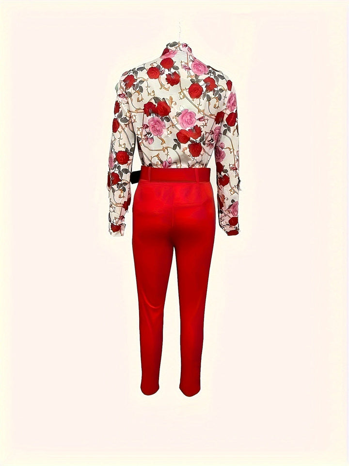 Cynthia | Elegant Floral Two-Piece Set