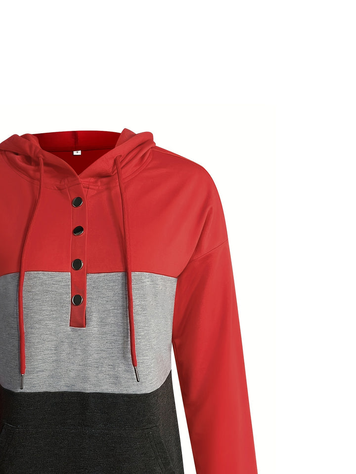 Tamsin | Colour Block Drawstring Hoodie