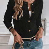 Laurel | Textured Button-Front Cardigan