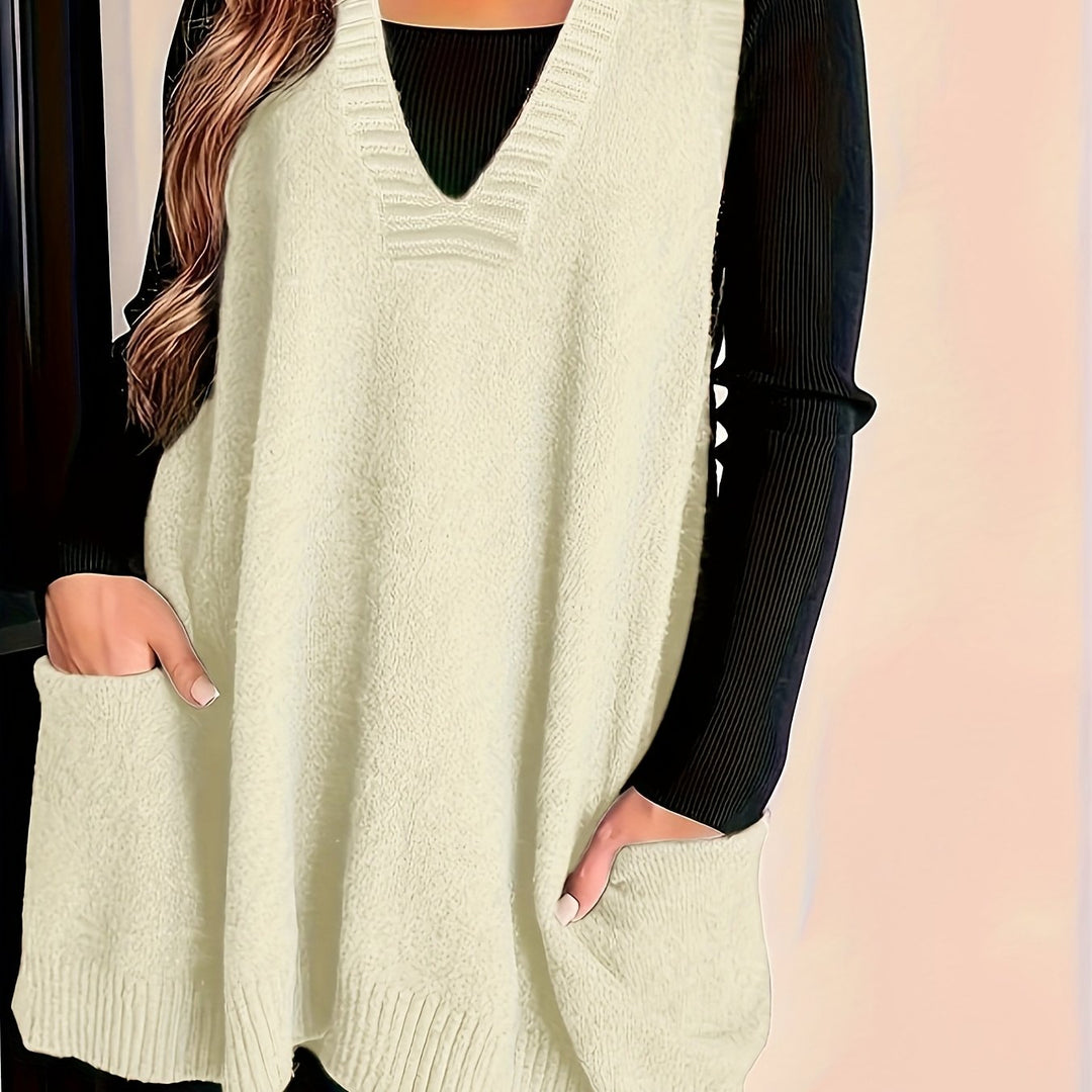 Annalise | Relaxed V-Neck Sweater Vest