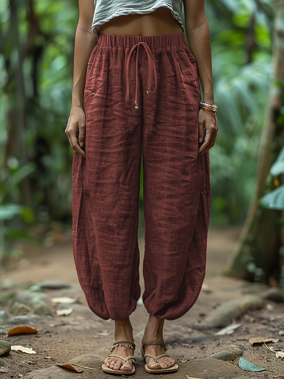 Maya | Relaxed Drawstring Harem Trousers