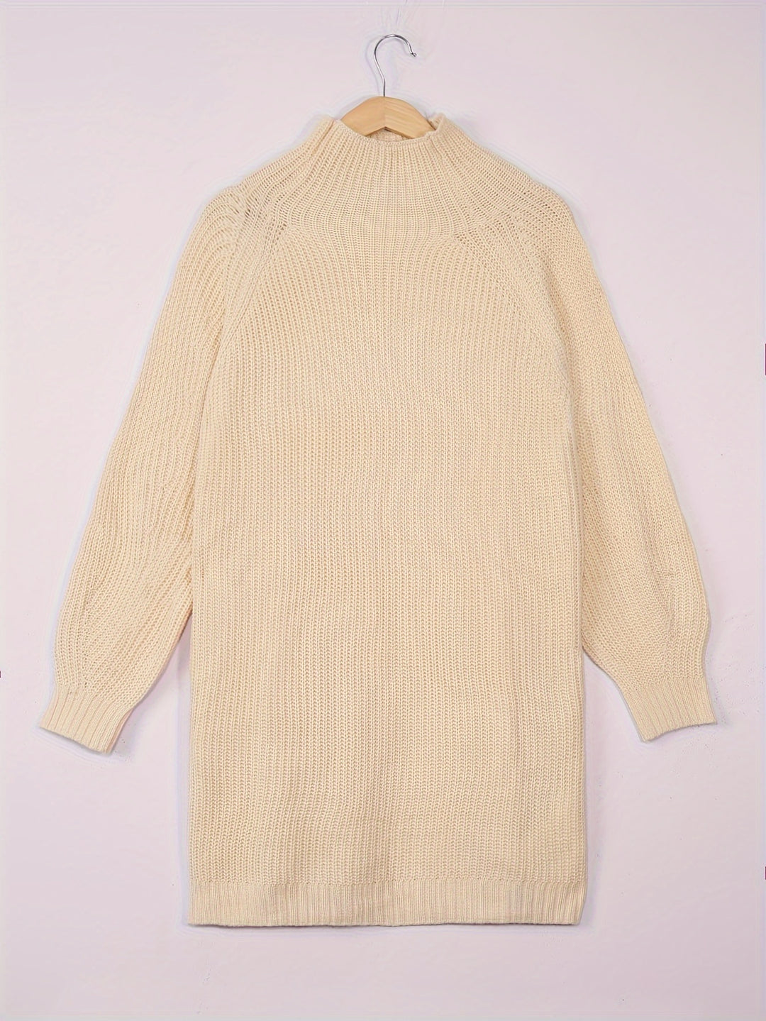 Elaine | Relaxed Half-Turtleneck Sweater Dress