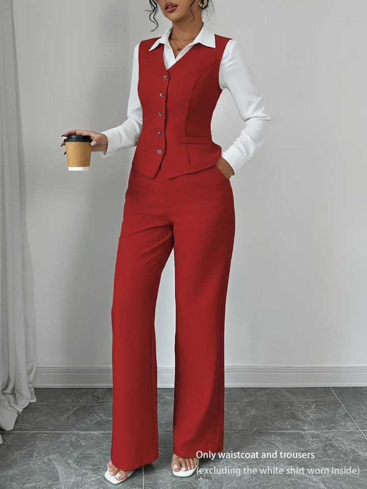 Vivienne | Tailored Vest & Wide-Leg Pant Set