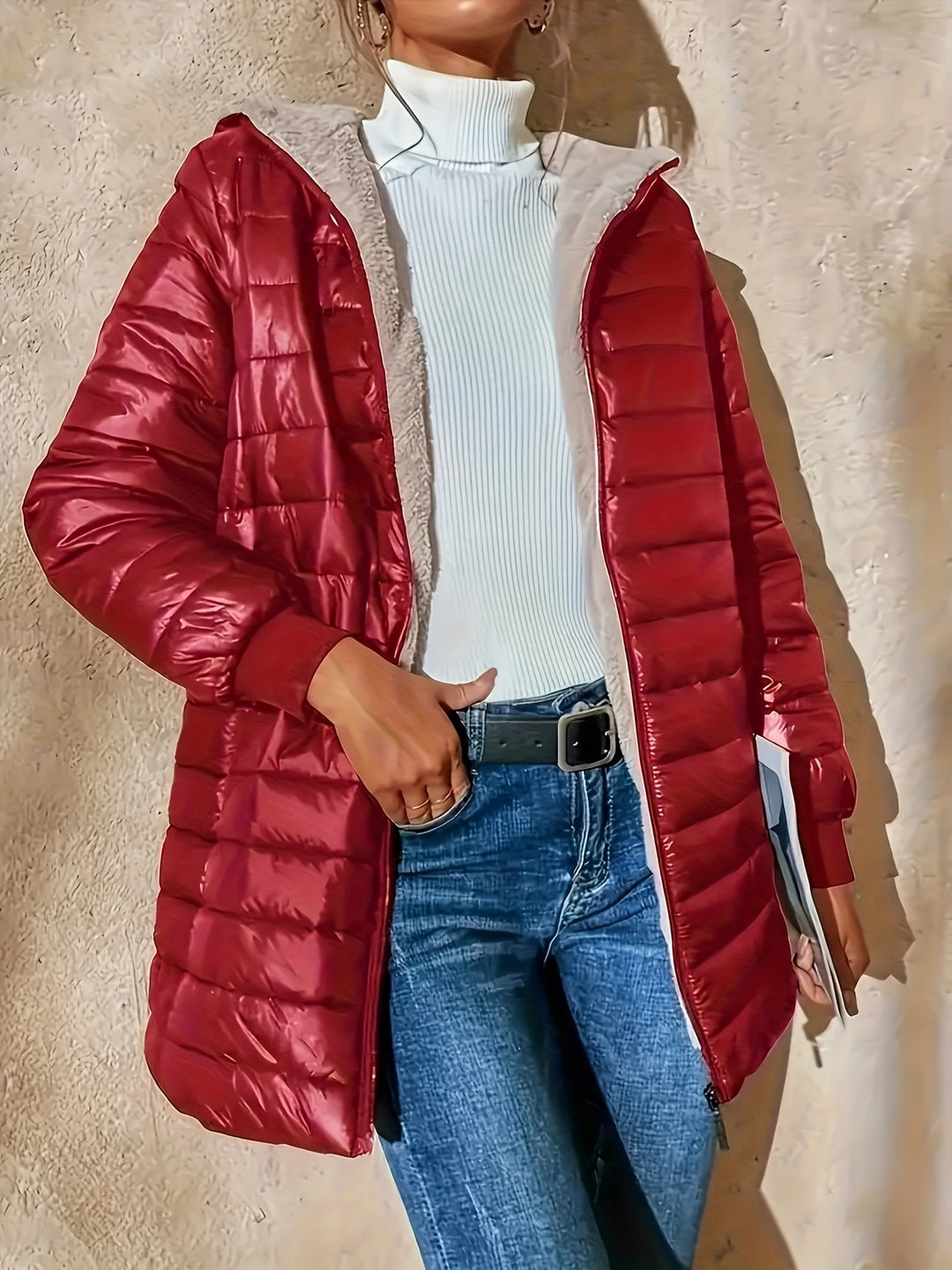 Maureen | Cozy Longline Zip-Up Coat