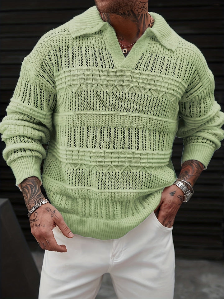 Sebastian | Textured Collared Sweater