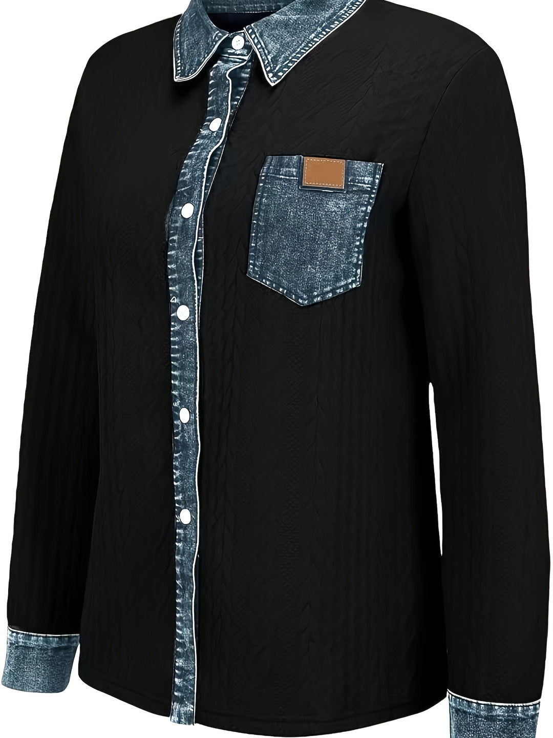 Marina | Contrast-Trim Cable-Knit Cardigan