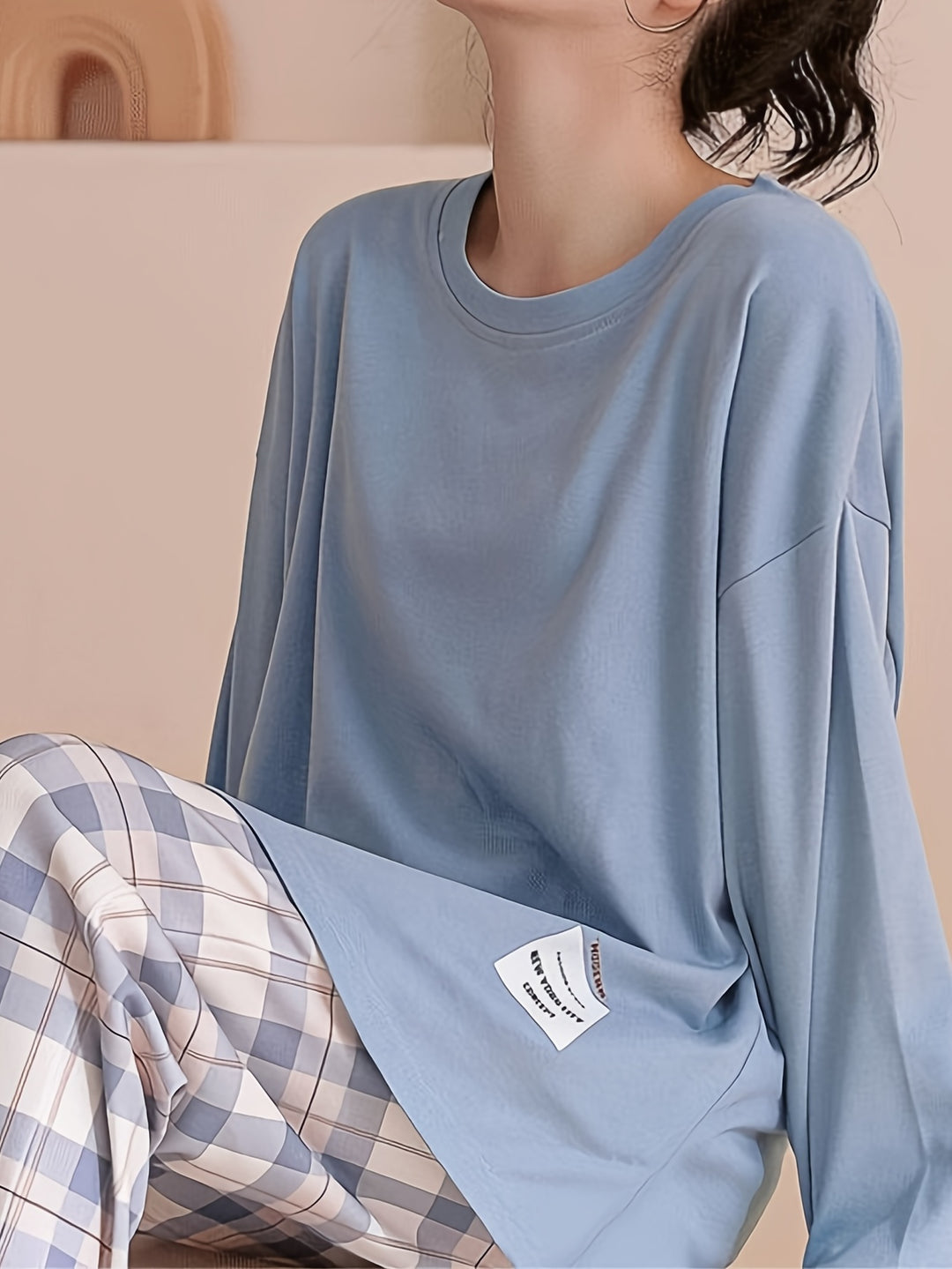 Annabel | Cozy Plaid Two-Piece Lounge Set