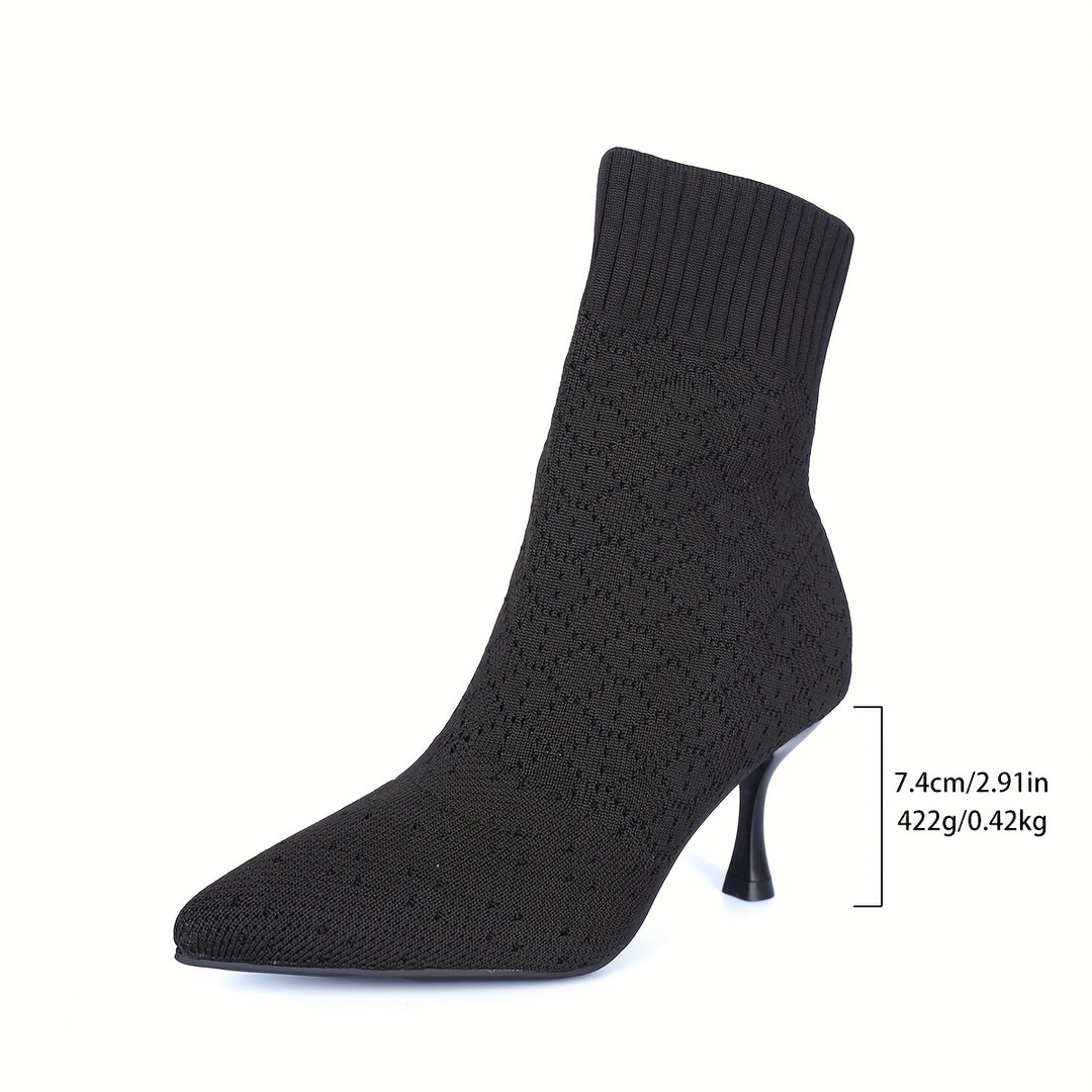 Nadia | Sleek Pointed-Toe Heeled Ankle Boots