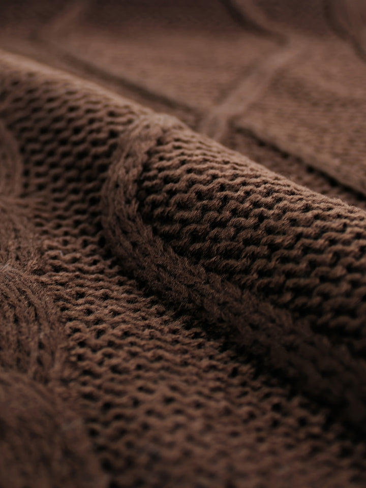 Ramona | Cable-Knit V-Neck Sweater Vest