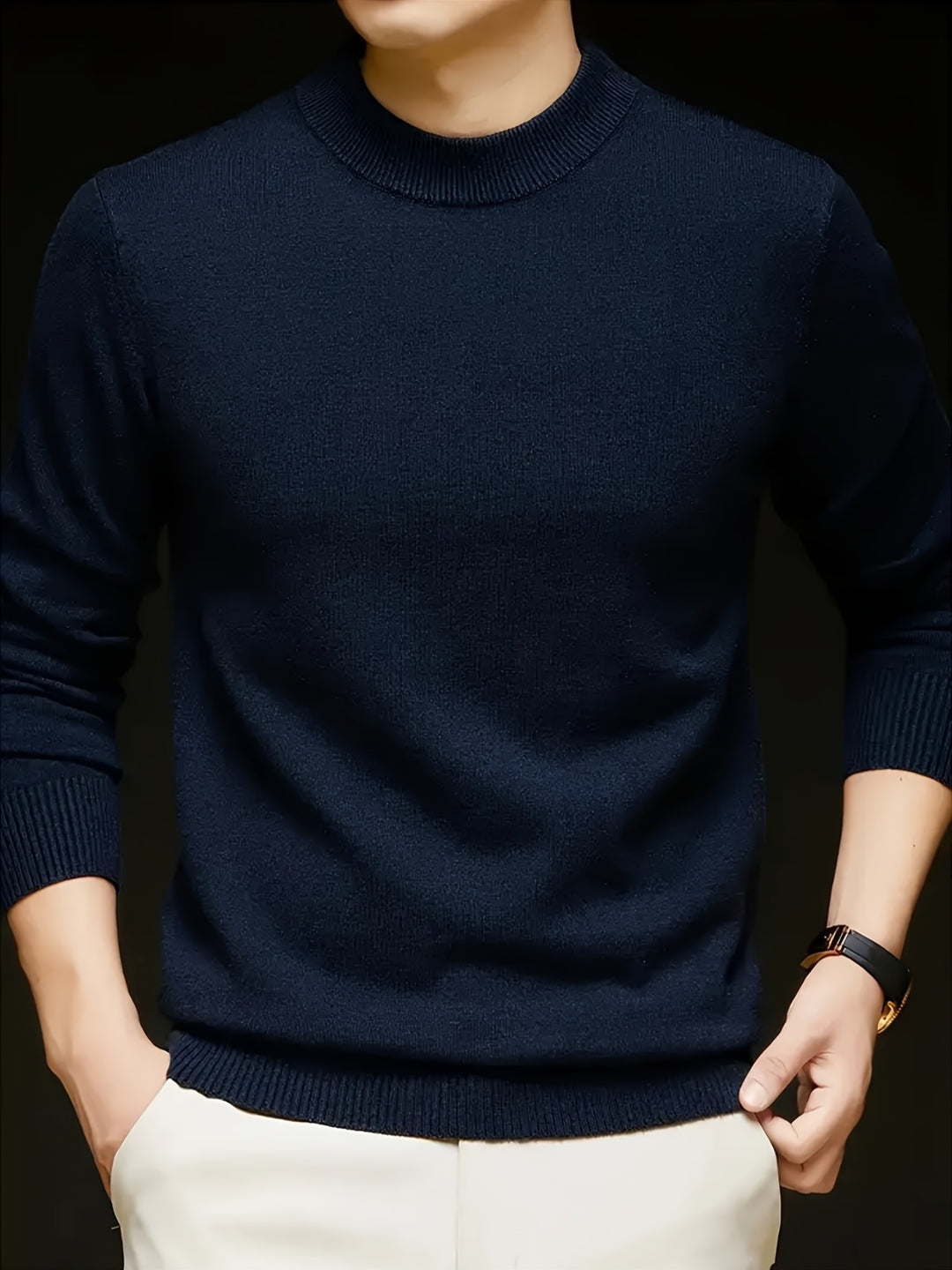 Calvin | Refined Mock Neck Sweater