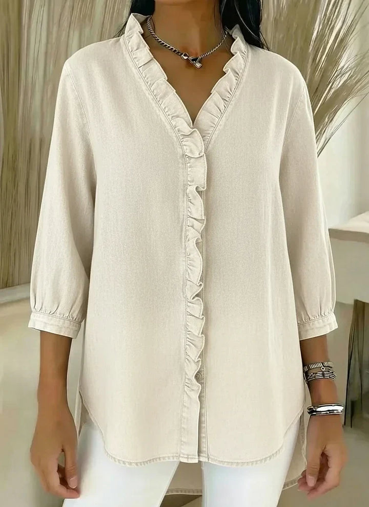 Elisa | Stylish Ruffle Mid Sleeve Blouse