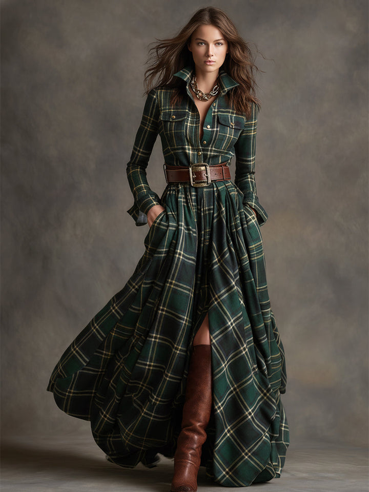 Lauren | Classic Belted Button-Up Shirt Dress
