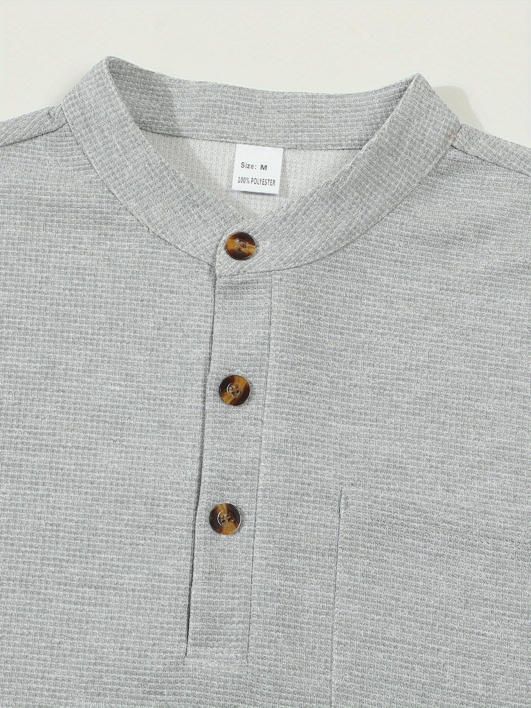 Corbin | Textured Long Sleeve Henley Shirt