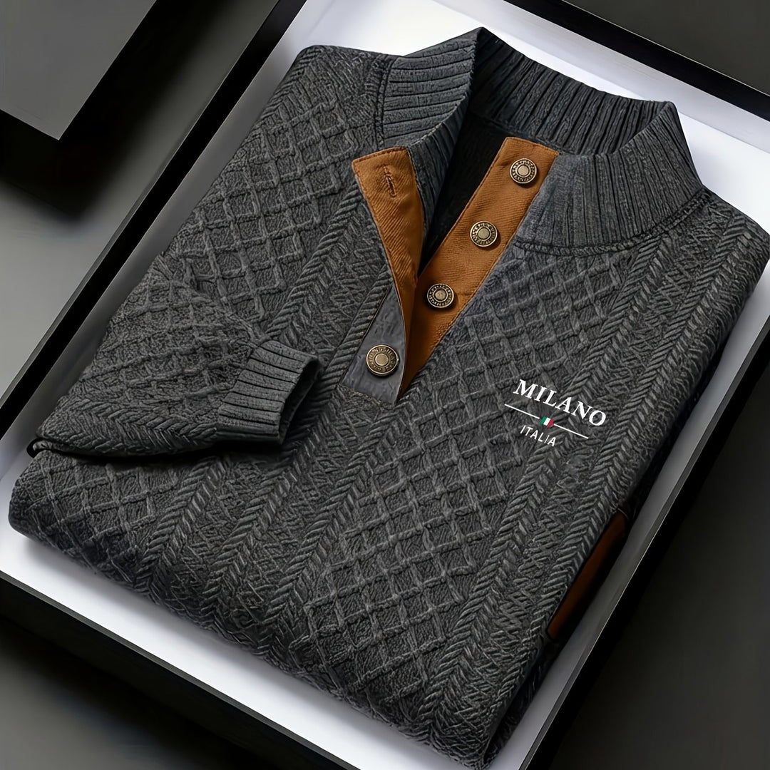 Alden | Stand Collar Textured Sweater
