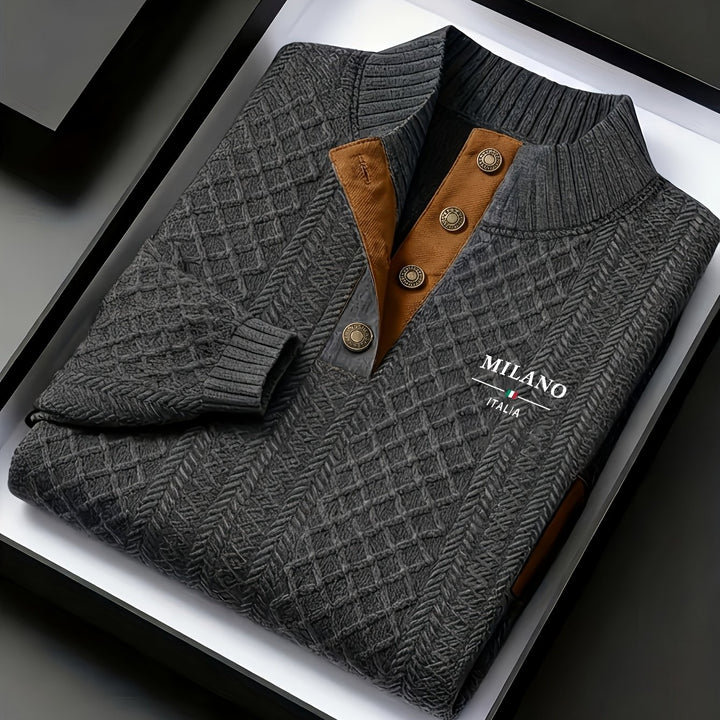 Alden | Stand Collar Textured Sweater