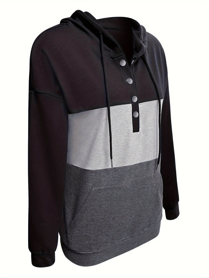 Tamsin | Colour Block Drawstring Hoodie