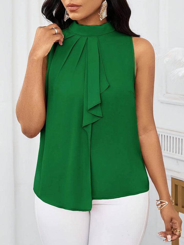 Nadia | Bow-Neck Sleeveless Top