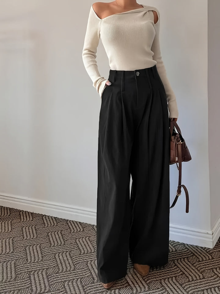 Harriet | Pleated Wide-Leg Pants