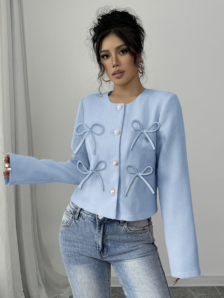 Wren | Bow-Trim Cropped Jacket