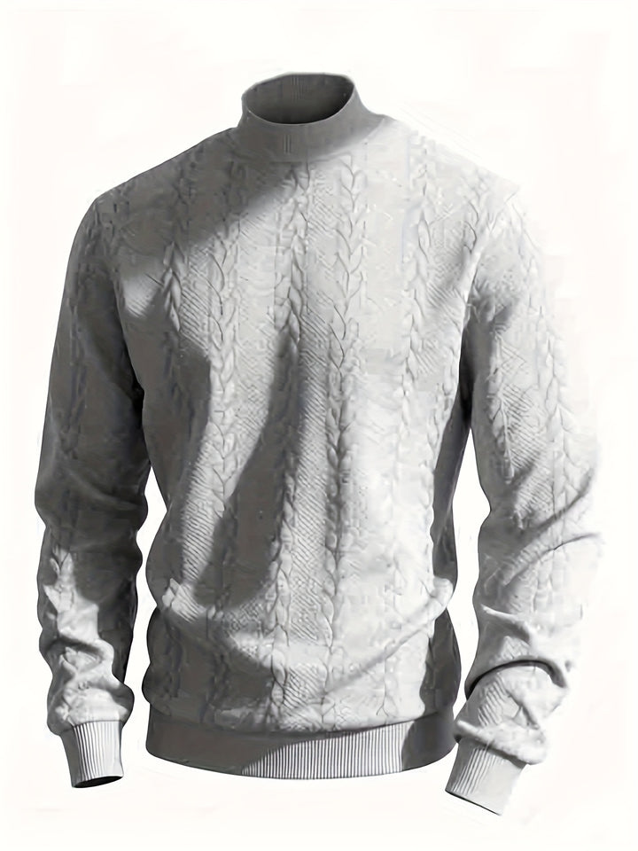 Cormac | Textured Mock-Neck Sweater