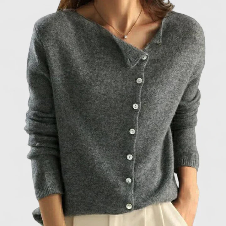 Imogen | Asymmetric Button Cardigan