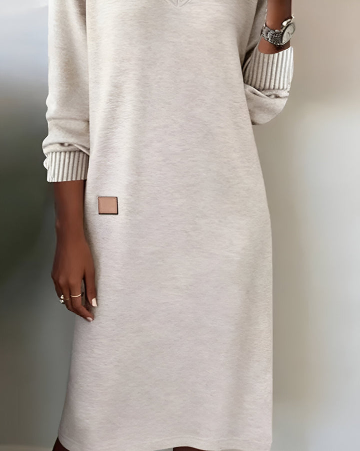 Stella | Stylish Long Sleeve V-neck Dress