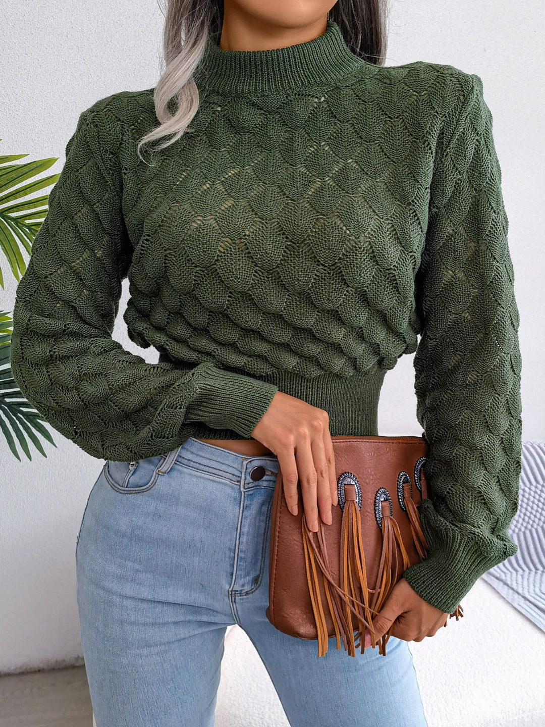 Willa | Textured Cropped Sweater