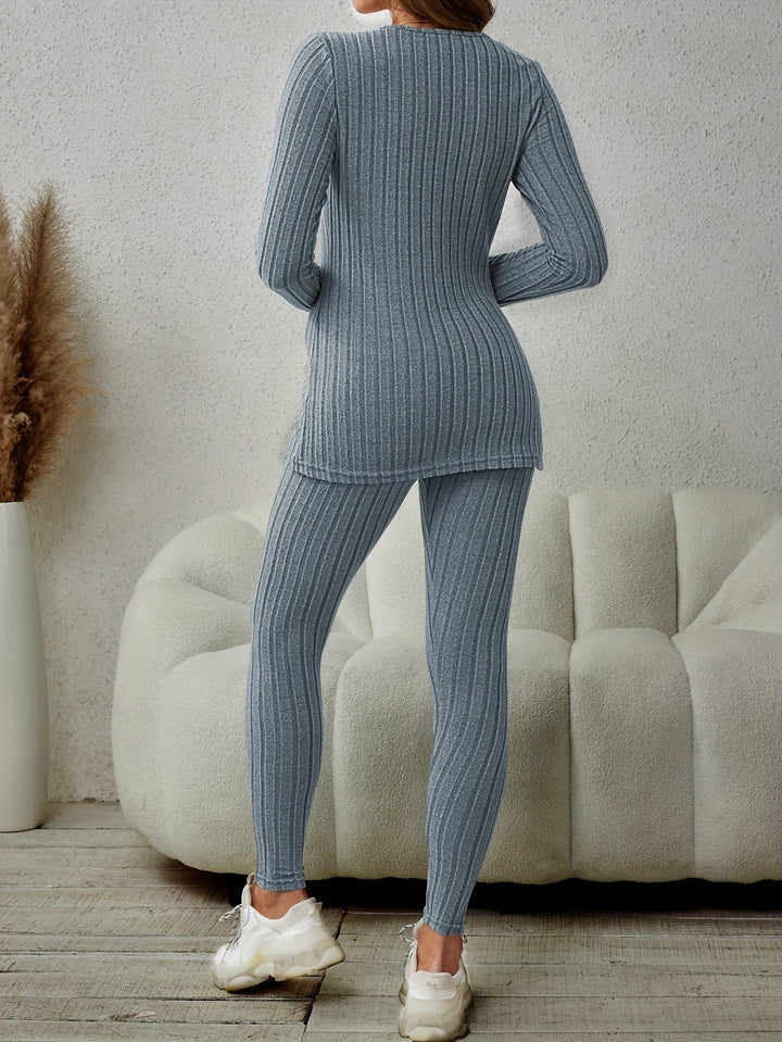 Marguerite | Ribbed Lounge Two-Piece Set