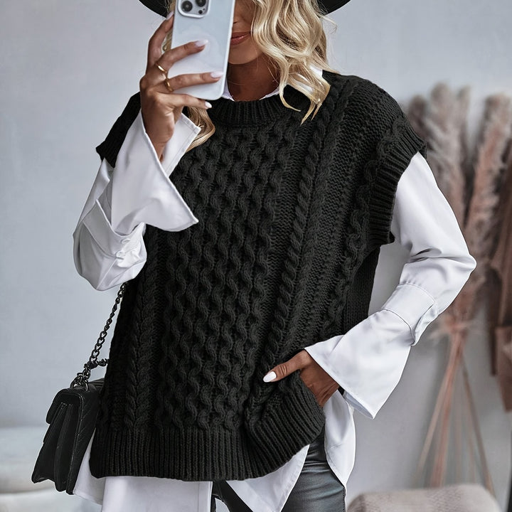 Rosetta | Cable-Knit Sweater Vest