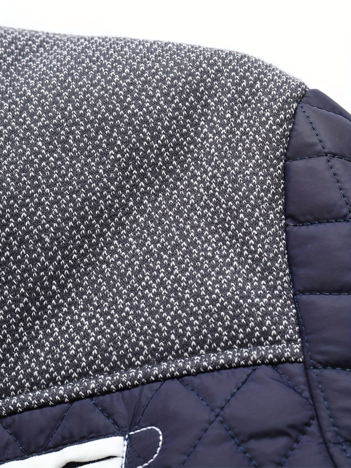 Thatcher | Diamond-Quilted Stand-Collar Jacket