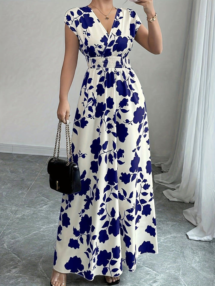 Isabelle | Floral V-Neck Maxi Dress
