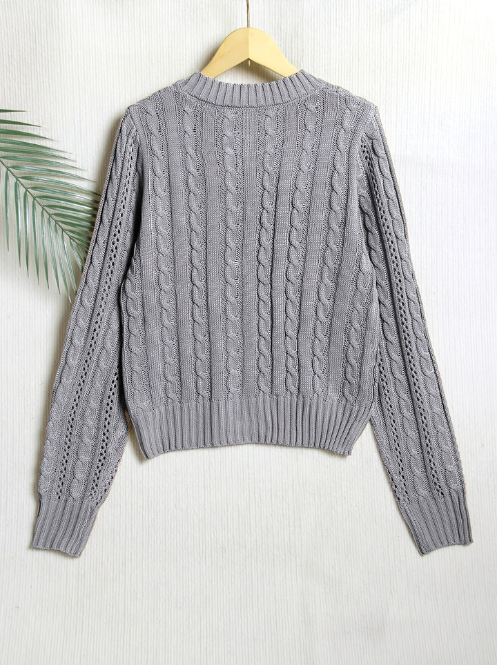 Maeve | Textured Cable-Knit Cardigan