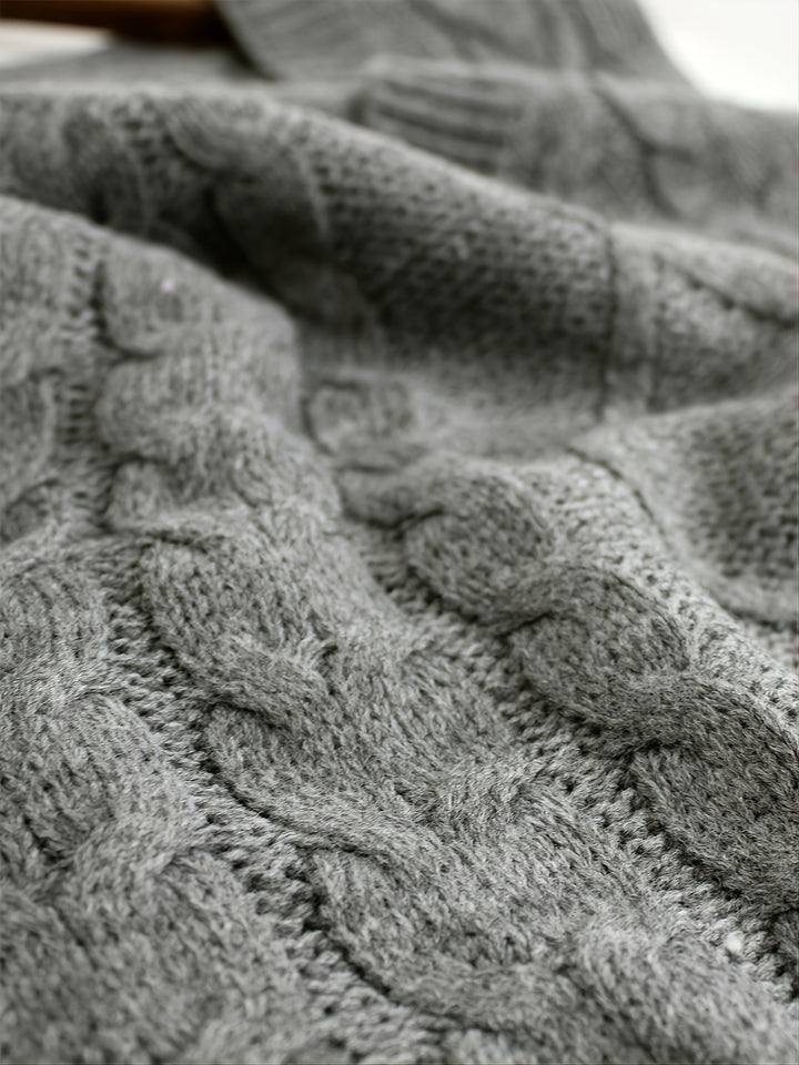 Ramona | Cable-Knit V-Neck Sweater Vest