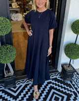 Winslet | Puff Sleeve Round Neck Maxi Dress