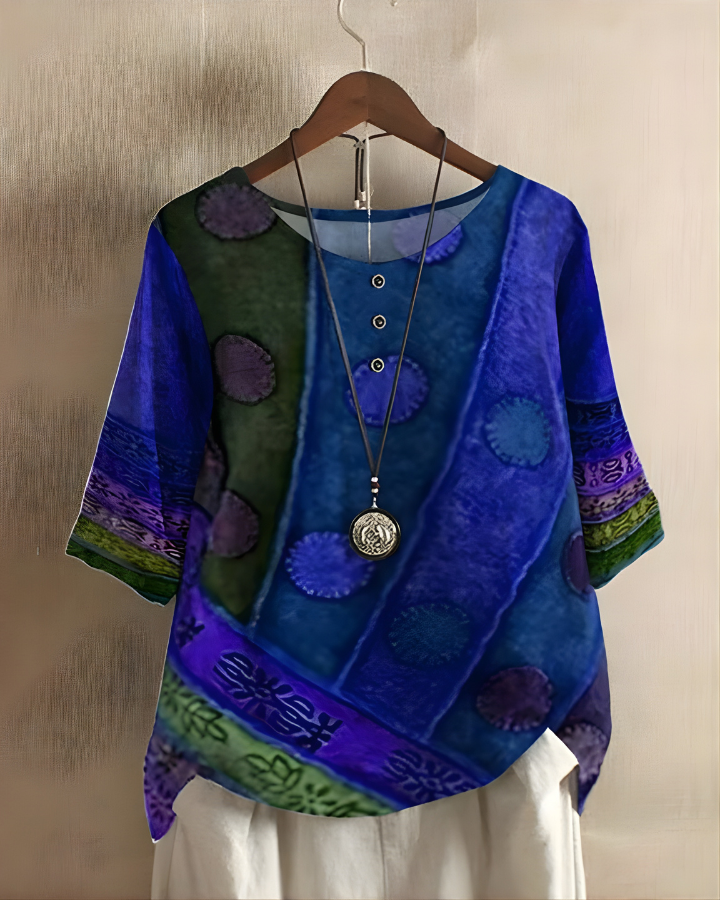 Giovanna | Relaxed Colorful Summer Boho Top