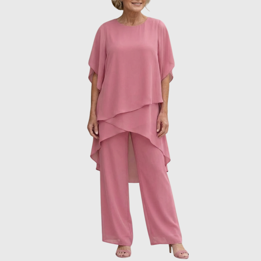 Valerie | Elegant Mid Sleeve Palazzo Set