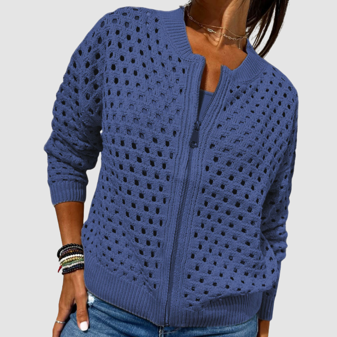 Faelina | Premium Knitted Hole Cardigan