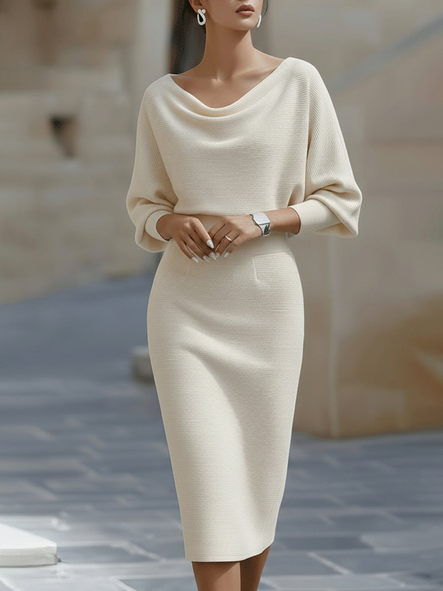 Zadie | Elegant Round Neck Midi Dress