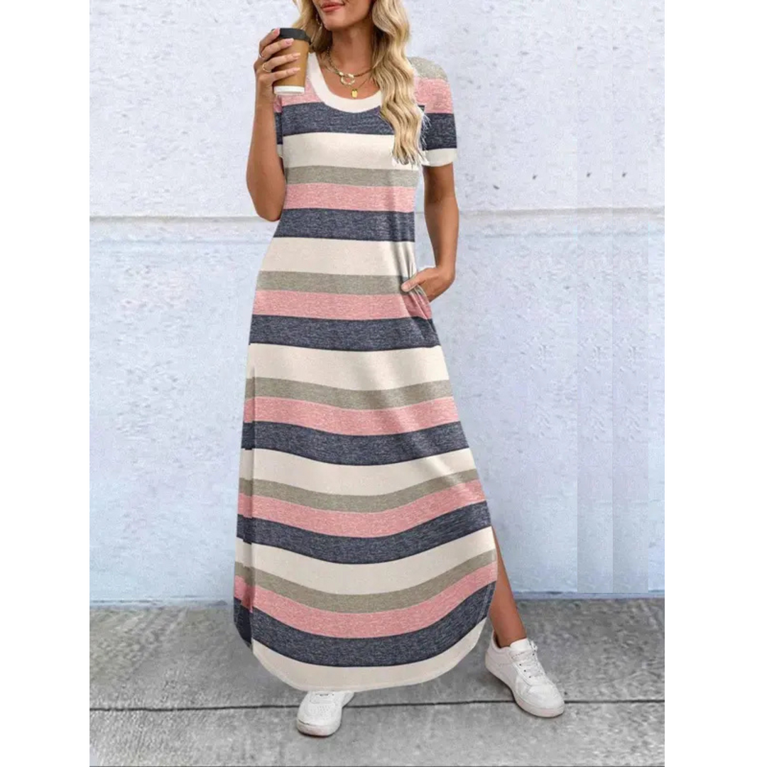 Daphne | Casual Summer Round Neck Maxi Dress