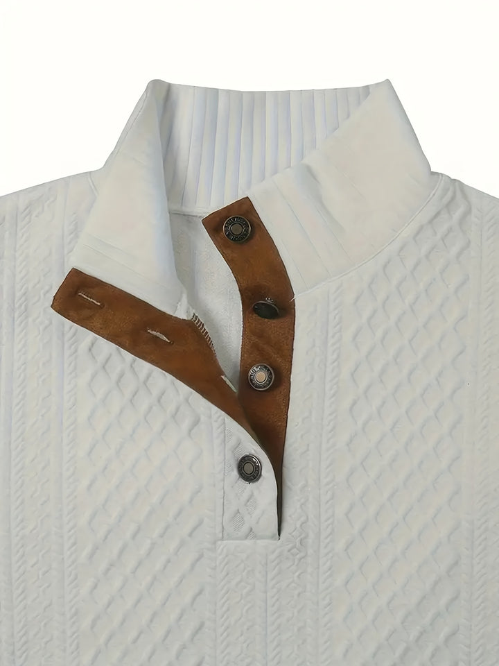 Sawyer | Textured Stand-Collar Sweater