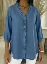 Elisa | Stylish Ruffle Mid Sleeve Blouse