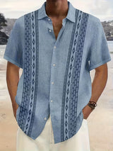 Luca | Vintage Geometric Pattern Button Shirts