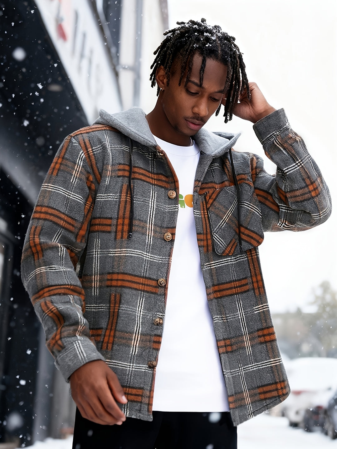Callister | Christmas Hooded Plaid Overshirt