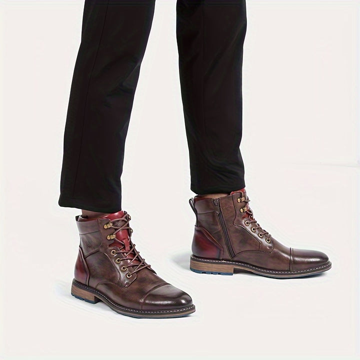 Bradley | Cap-Toe Lace-Up Boots