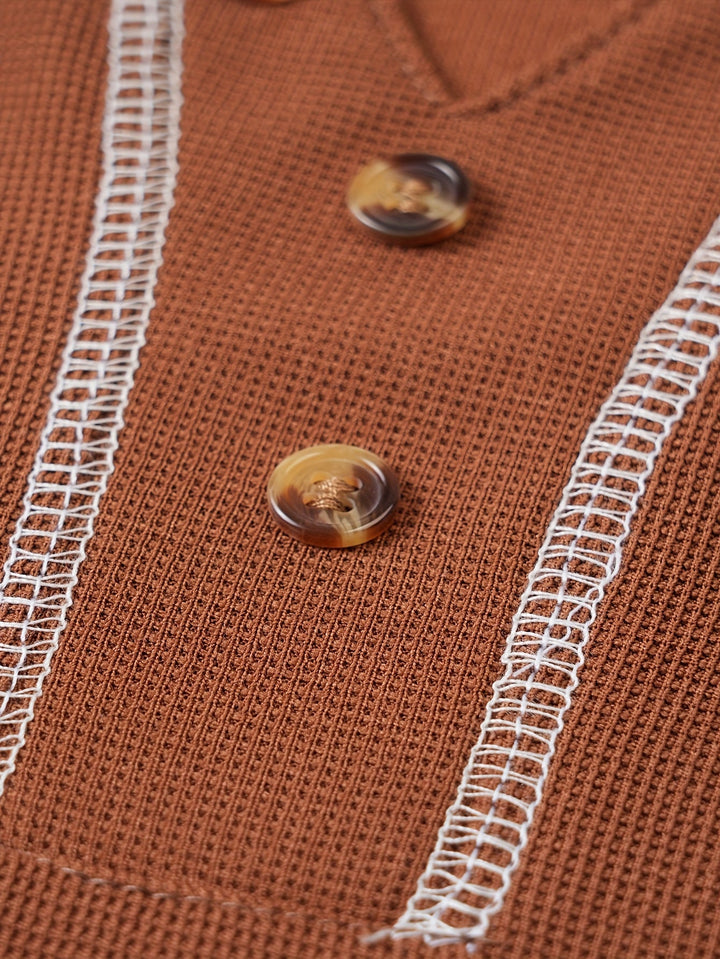 Sawyer | Textured Short Sleeve Henley
